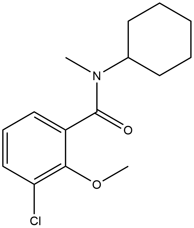 3-Chloro-N-cyclohexyl-2-methoxy-N-methylbenzamide 结构式