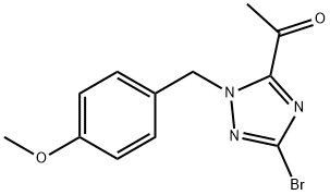 1-(3-溴-1-(4-甲氧基苄基)-1H-1,2,4-三唑-5-基)乙烷-1-酮 结构式