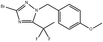 3-溴-5-(1,1-二氟乙基)-1-(4-甲氧基苄基)-1H-1,2,4-三唑 结构式