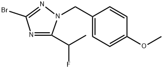 3-溴-5-(1-氟乙基)-1-(4-甲氧基苄基)-1H-1,2,4-三唑 结构式