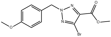 5-溴-2-(4-甲氧基苄基)-2H-1,2,3-三唑-4-羧酸甲酯 结构式