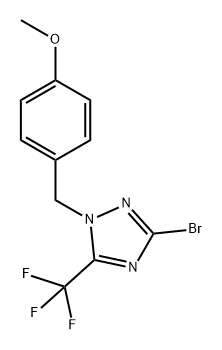 3-溴-1-(4-甲氧基苄基)-5-(三氟甲基)-1H-1,2,4-三唑 结构式