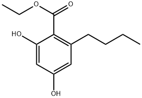 2,4-二羟基-6-丁基苯甲酸乙酯 结构式