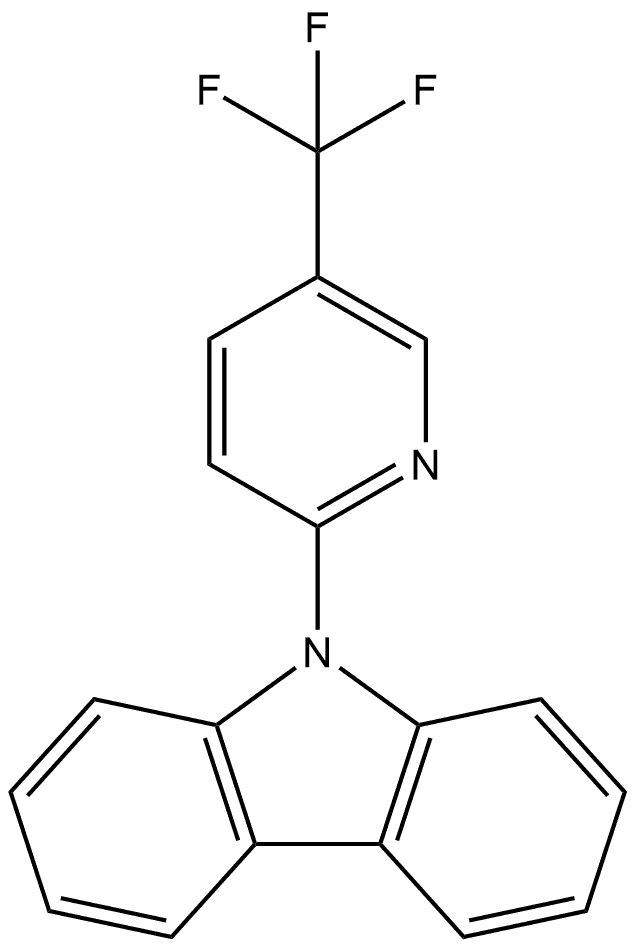 9-[5-(Trifluoromethyl)-2-pyridinyl]-9H-carbazole 结构式