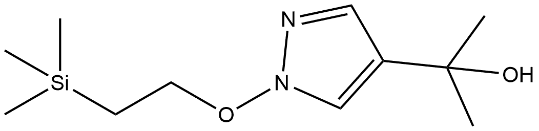 2-(1-(2-(三甲基甲硅烷基)乙氧基)-1H-吡唑-4-基)丙-2-醇 结构式