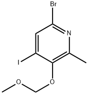 6-溴-4-碘-3-(甲氧基甲氧基)-2-甲基吡啶 结构式