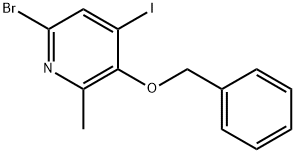 3-(苄氧基)-6-溴-4-碘-2-甲基吡啶 结构式