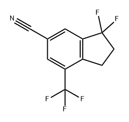 1H-Indene-5-carbonitrile, 3,3-difluoro-2,3-dihydro-7-(trifluoromethyl)- 结构式