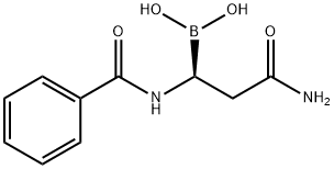 B-[(1S)-3-Amino-1-(benzoylamino)-3-oxopropyl]boronic acid 结构式