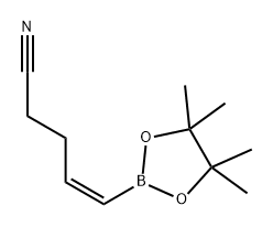 (Z)-5-(4,4,5,5-四甲基-1,3,2-二氧苯并呋喃-2-基)戊-4-烯腈 结构式