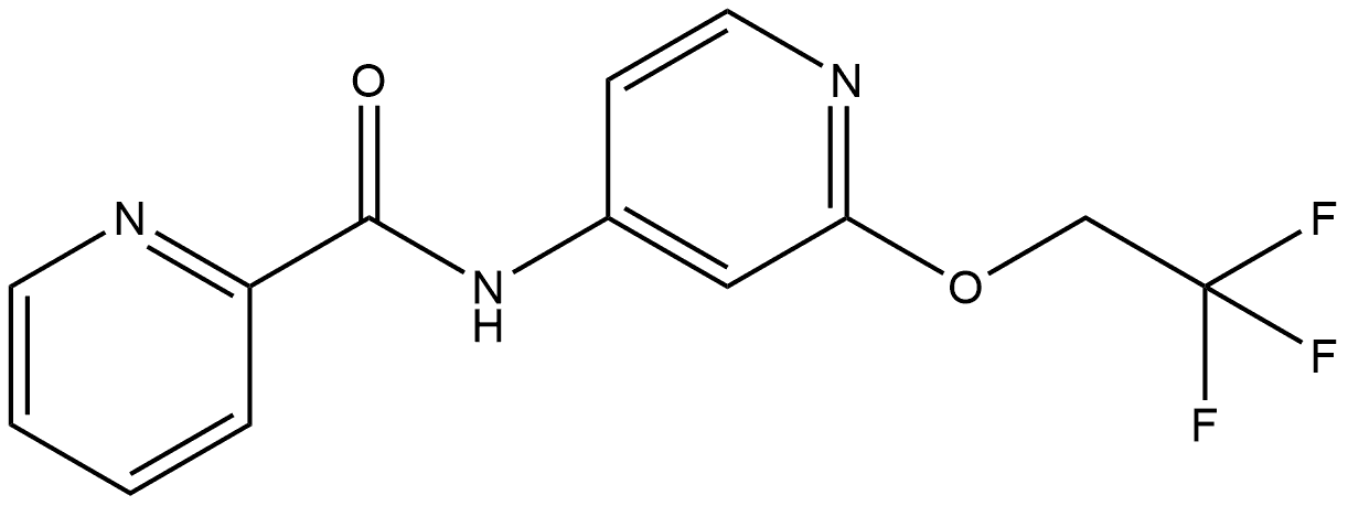 N-[2-(2,2,2-Trifluoroethoxy)-4-pyridinyl]-2-pyridinecarboxamide 结构式