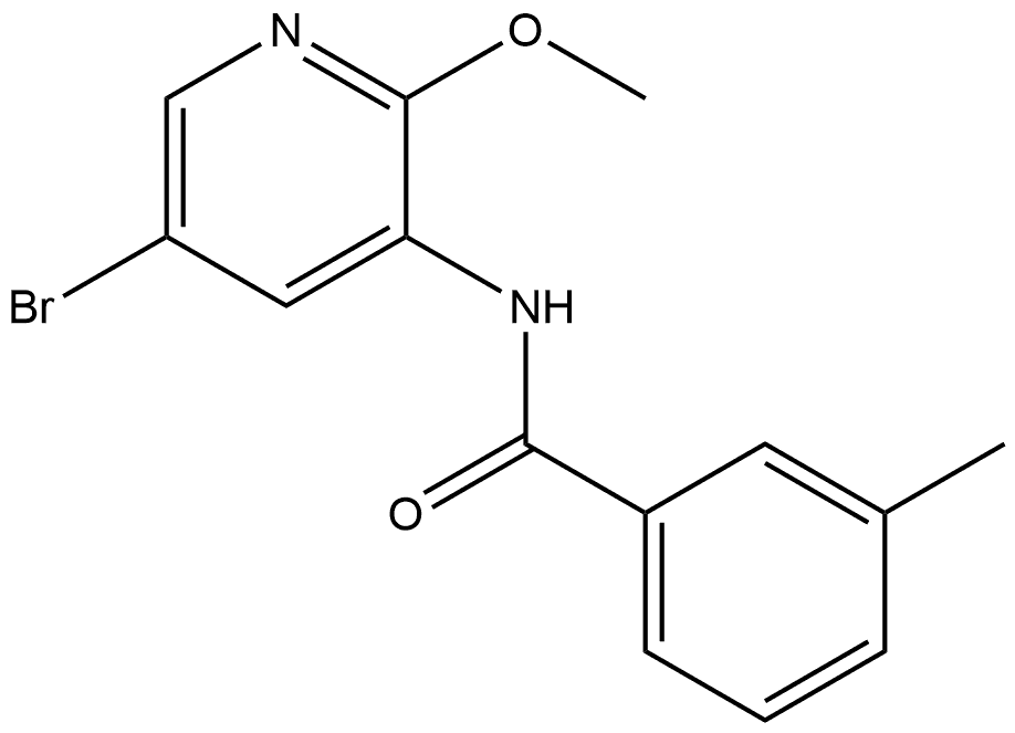 N-(5-Bromo-2-methoxy-3-pyridinyl)-3-methylbenzamide 结构式