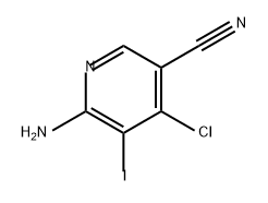 6-氨基-4-氯-5-碘烟腈 结构式