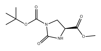 1-(叔丁基)4-甲基(S)-2-氧代咪唑烷-1,4-二羧酸盐 结构式