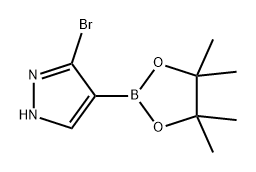 3-溴-4-(4,4,5,5-四甲基-1,3,2-二氧杂硼杂环戊烷-2-基)-1H-吡唑 结构式