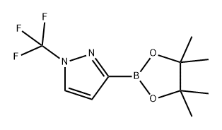 3-(4,4,5,5-四甲基-1,3,2-二氧硼杂环戊烷-2-基)-1-(三氟甲基)-1H-吡唑 结构式