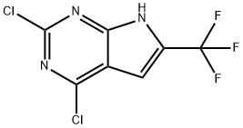 2,4-二氯-6-(三氟甲基)-7H-吡咯并[2,3-D]嘧啶 结构式