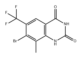 7-溴-8-甲基-6-(三氟甲基)喹唑啉-2,4(1H,3H)-二酮 结构式