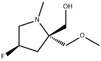 (2R,4R)-4-氟-2-(甲氧基甲基)-1-甲基-2-吡咯烷甲醇 结构式