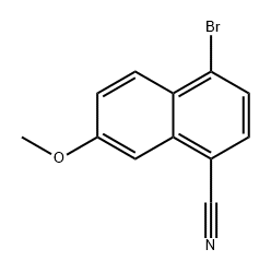 4-溴-7-甲氧基-1-萘腈 结构式