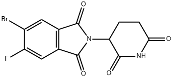 1H-ISOINDOLE-1,3(2H)-DIONE, 5-BROMO-2-(2,6-DIOXO-3-PIPERIDINYL)-6-FLUORO 结构式