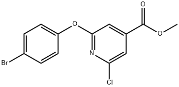 2-(4-溴苯氧基)-6-氯异烟酸甲酯 结构式