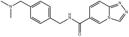 N-(4-((二甲基氨基)甲基)苄基)-[1,2,4]三唑并[4,3-A]吡啶-6-甲酰胺 结构式