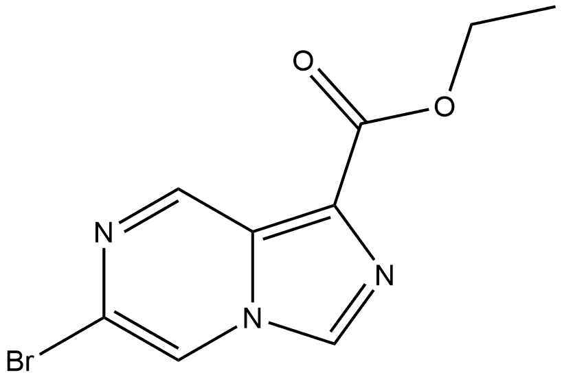Ethyl 6-bromoimidazo[1,5-a]pyrazine-1-carboxylate 结构式