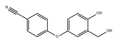 4-羟基-3-羟甲基苯氧基)苯腈 结构式
