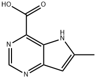 6-甲基-5H-吡咯并[3,2-D]嘧啶-4-羧酸 结构式