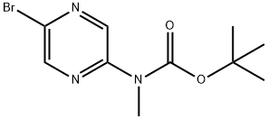 1,1-Dimethylethyl N-(5-bromo-2-pyrazinyl)-N-methylcarbamate 结构式