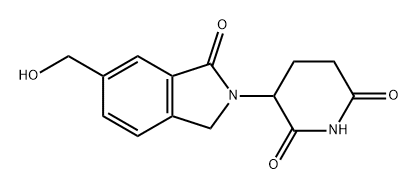 3-(6-(羟甲基)-1-氧代异吲哚啉-2-基)哌啶-2,6-二酮 结构式