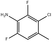 3-氯-2,6-二氟-4-甲基苯胺 结构式