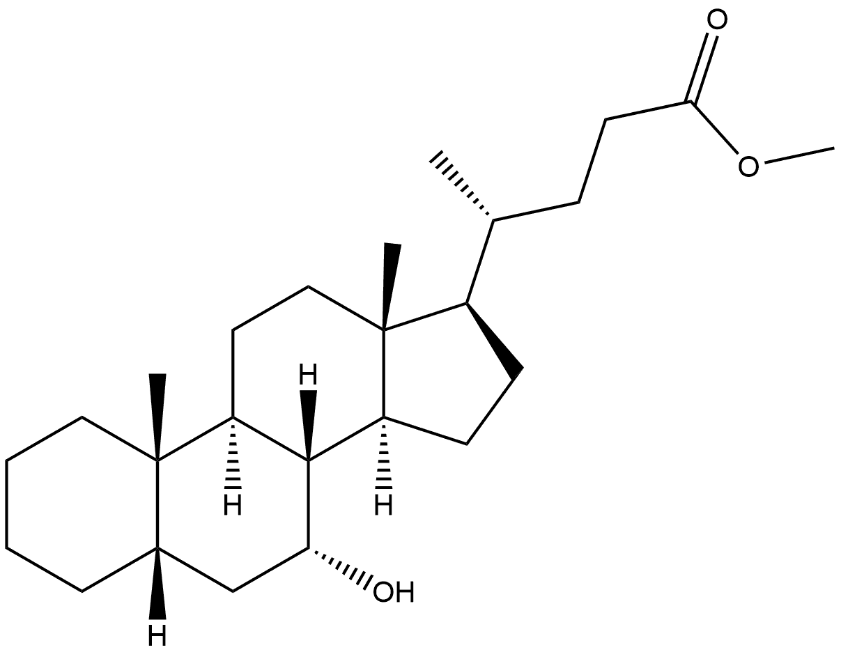 Cholan-24-oic acid, 7-hydroxy-, methyl ester, (5β,7α)- 结构式