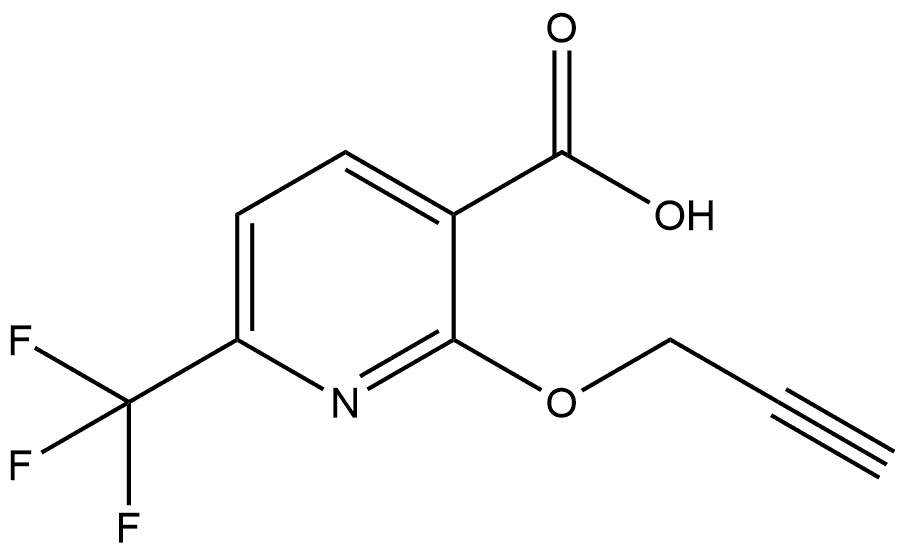 2-(2-Propyn-1-yloxy)-6-(trifluoromethyl)-3-pyridinecarboxylic acid 结构式