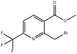 3-PYRIDINECARBOXYLIC ACID, 2-(BROMOMETHYL)-6-(TRIFLUOROMETHYL)-, METHYL ESTER 结构式