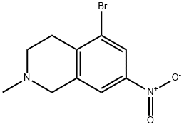 5-溴-2-甲基-7-硝基-1,2,3,4-四氢异喹啉 结构式