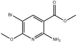 2-氨基-5-溴-6-甲氧基烟酸甲酯 结构式