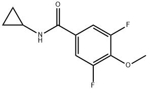 N-cyclopropyl-3,5-difluoro-4-methoxybenzamide 结构式