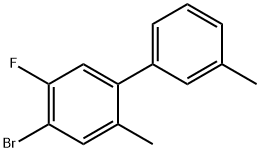 4-bromo-5-fluoro-2,3'-dimethyl-1,1'-biphenyl 结构式