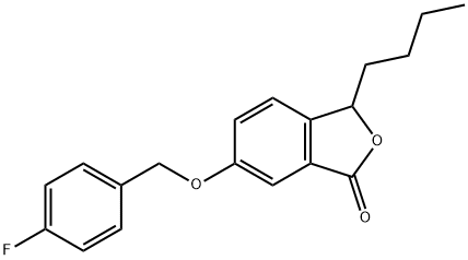 3-Butyl-6-[(4-fluorophenyl)methoxy]-1(3H)-isobenzofuranone 结构式