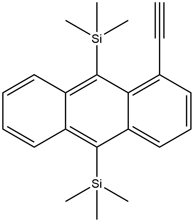 (1-乙炔基蒽-9,10-二基)双(三甲基硅烷) 结构式