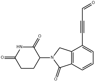3-(2-(2,6-二氧代哌啶-3-基)-1-氧代异吲哚啉-4-基)丙醛 结构式