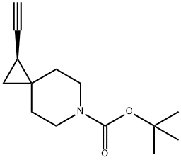 (R)-1-乙炔基-6-氮杂螺[2.5]辛烷-6-羧酸叔丁酯 结构式