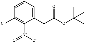 2-(3-氯-2-硝基苯基)乙酸叔丁酯 结构式