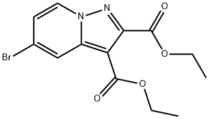 5-溴吡唑并[1,5-A]吡啶-2,3-二羧酸乙酯 结构式