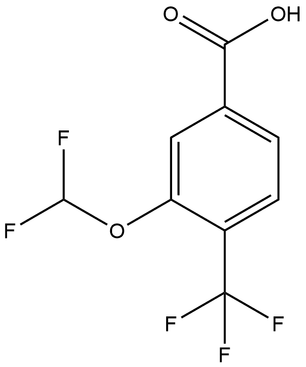 3-(difluoromethoxy)-4-(trifluoromethyl)benzoic acid 结构式