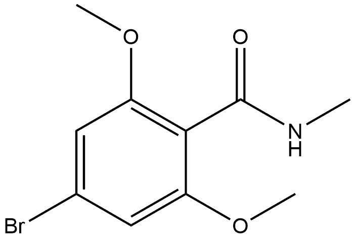 4-溴-2,6-二甲氧基-N-甲基苯甲酰胺 结构式