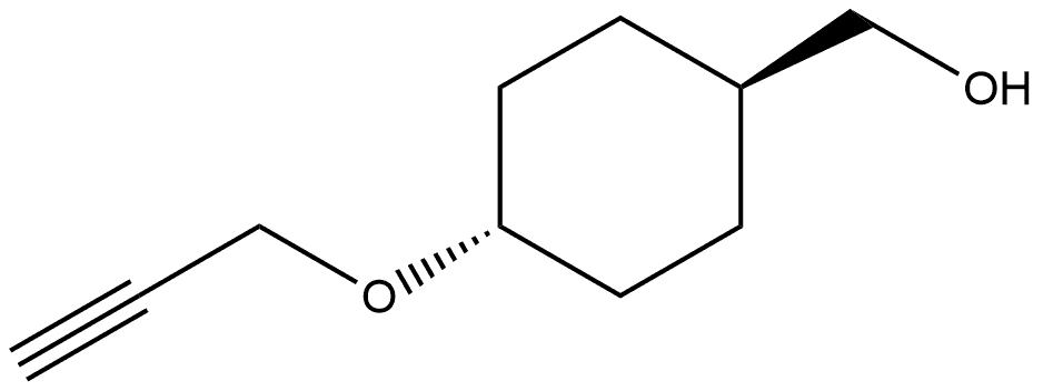 trans-4-(2-Propyn-1-yloxy)cyclohexanemethanol 结构式