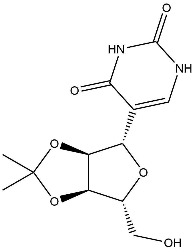 2,4(1H,3H)-Pyrimidinedione, 5-[2,3-O-(1-methylethylidene)-β-D-ribofuranosyl]- 结构式